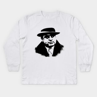 Al Capone Portrait Pop Art Kids Long Sleeve T-Shirt